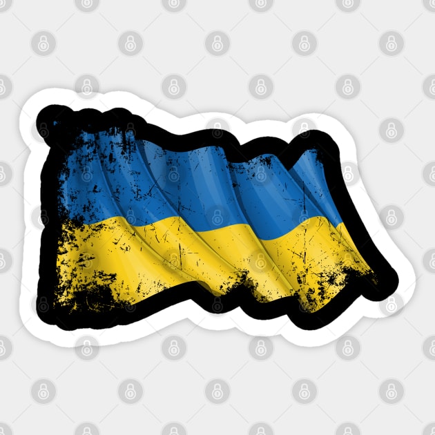 SLAVA UKRAINI GRUNGE FLAG Sticker by spicoli13